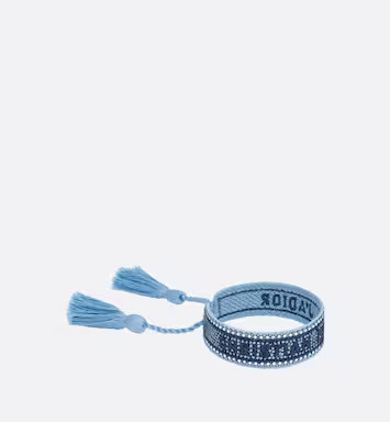 J'Adior Bracelet Blue Cotton and Crystals | DIOR | Dior Couture
