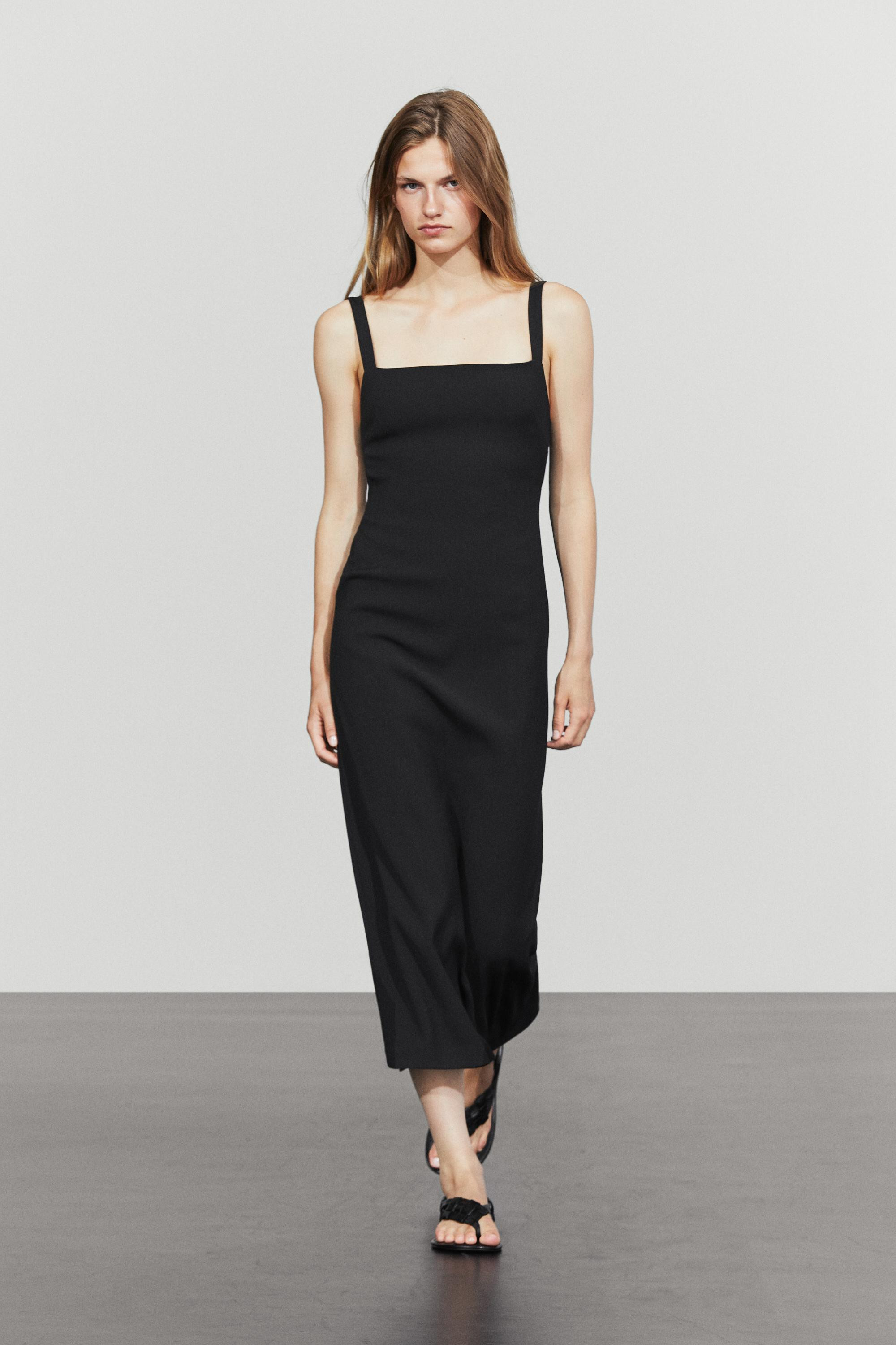 Strappy midi dress | Massimo Dutti UK