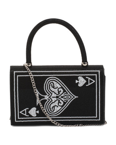 Beaded Ace Of Spades Satchel | TJ Maxx