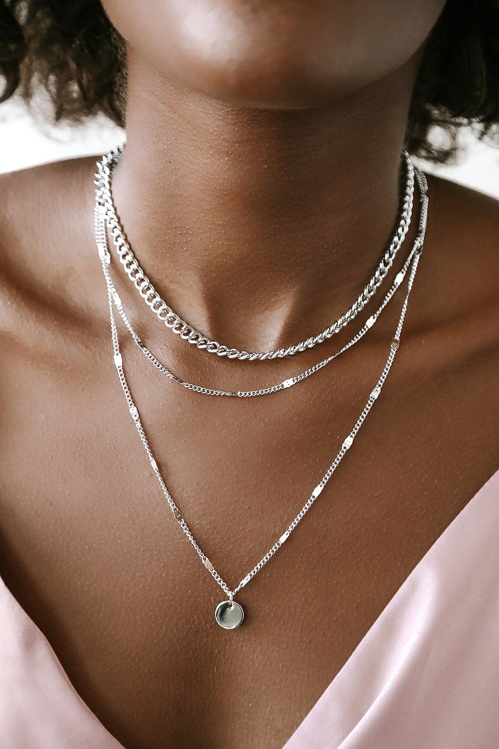 Three-Way Tie Silver Necklace Set | Lulus