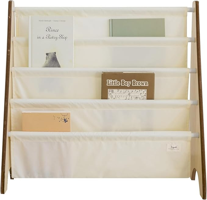 3 Sprouts Recycled Fabric Kids Bookshelf – 4-Tier Sling Book Rack Storage - Kids Room Book Shel... | Amazon (US)