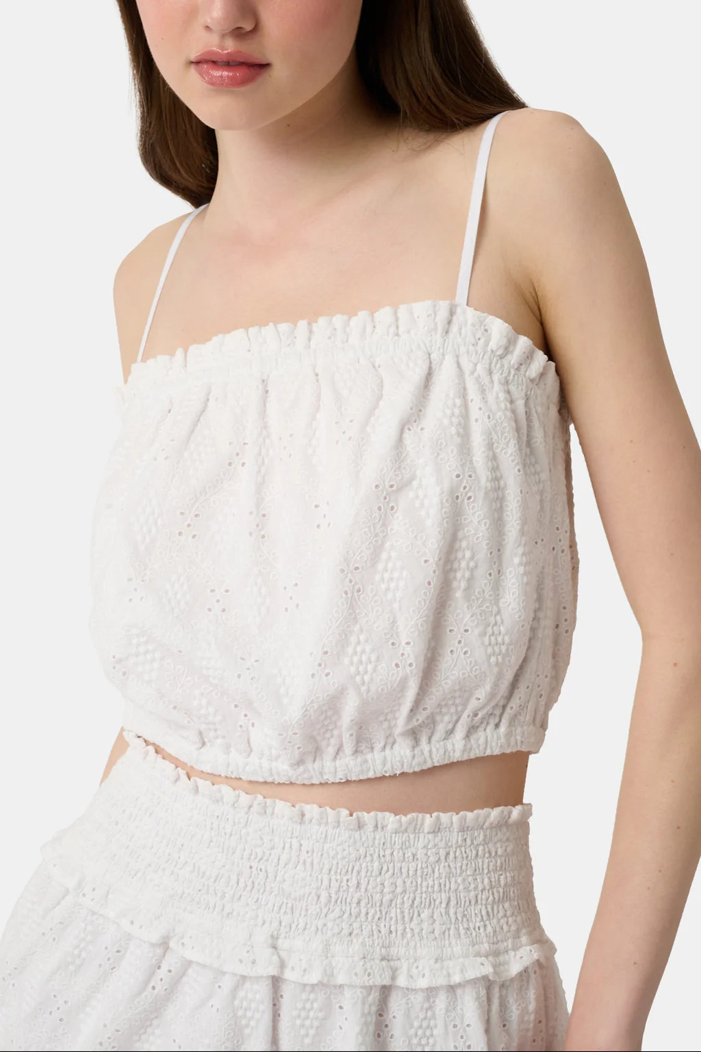 Eyelet Lattice Leah Top | Roller Rabbit