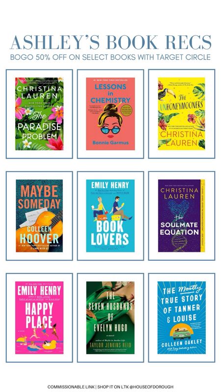 BOGO 50% off select books with Target Circle! Here are some of my favorites I have read recently! 

#LTKSeasonal #LTKTravel #LTKSaleAlert