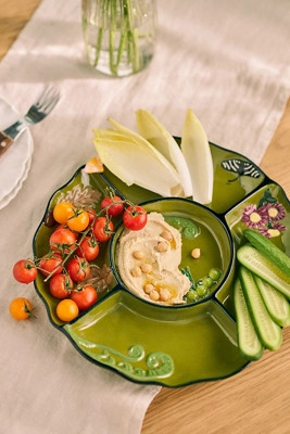 The Faye Icon Stoneware Crudité Plate | Anthropologie (US)