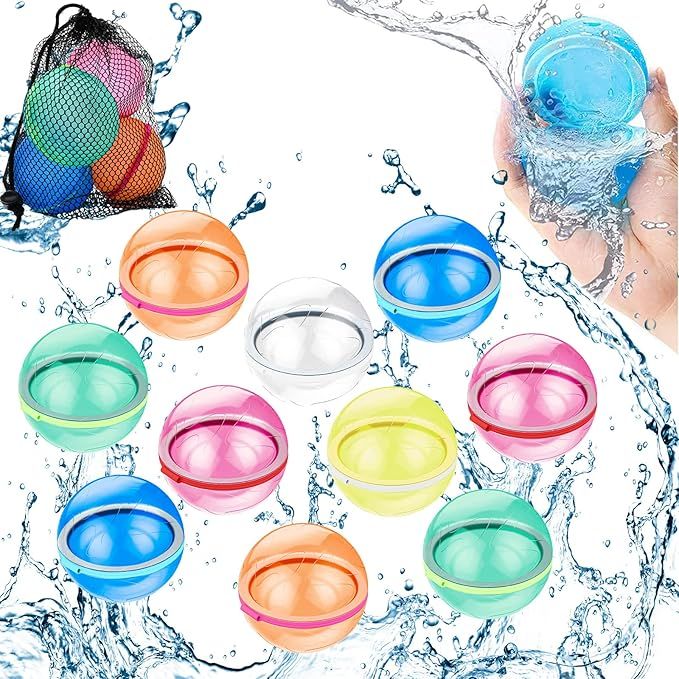 Reusable Water Balloons Quick Fill Self Sealing, Refillable Water Balls for Kids, Reusable Water ... | Amazon (US)
