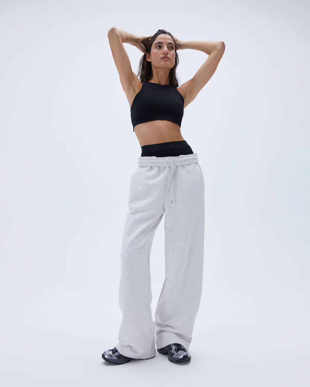 Straight Leg Sweatpants - Light Grey Melange | Adanola UK
