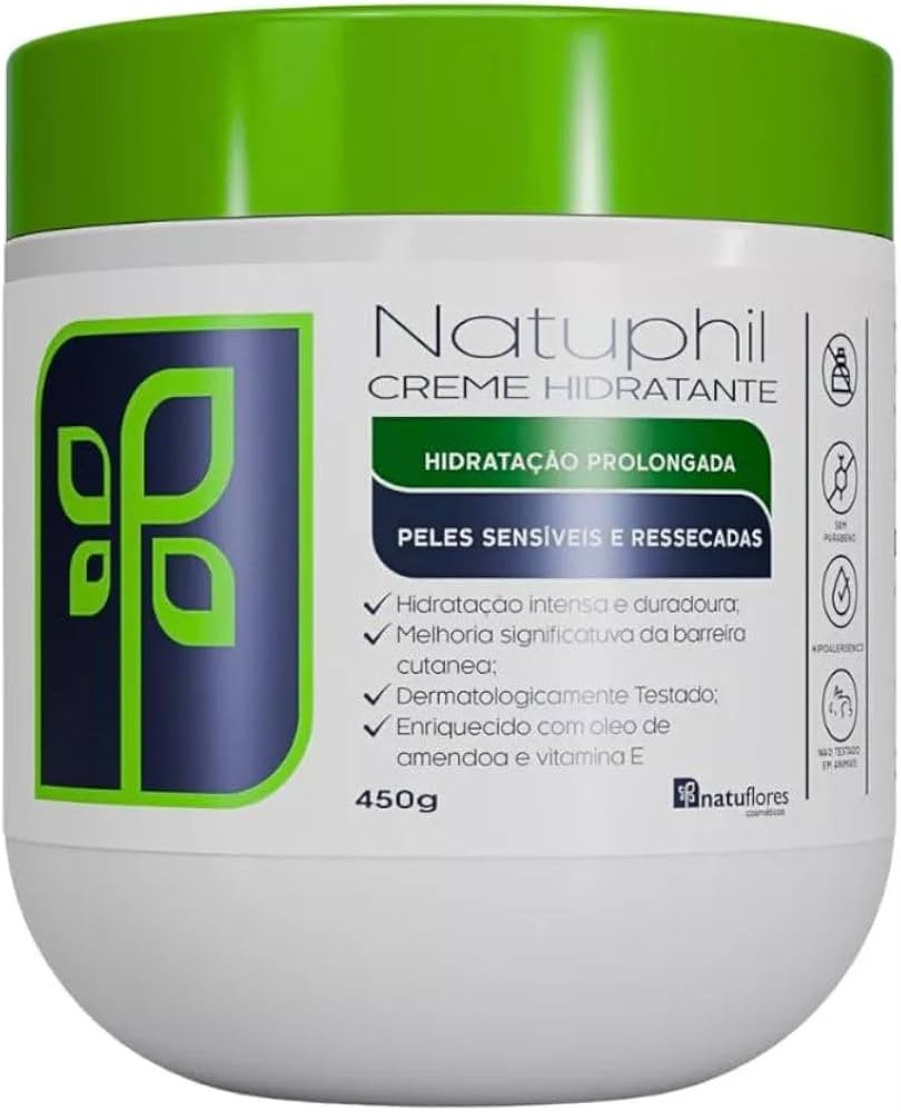 Creme Hidratante Natuphil 450g Natuflores Hidratação Prolongada Para Peles Sensiveis e Ressecad... | Amazon (BR)