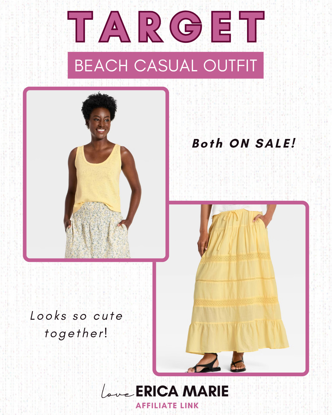 Love this beach look! It looks so comfy and flowy. These are so cute to pair with sandals, a straw bag, and your favorite accessories. Such a cute go-to outfit for the warm weather. Grab them while they're on sale right now! beach outfit, maxi skirt, tank top, casual summer, fashion 

 #LTKootd #LTKSeasonal #LTKSaleAlert