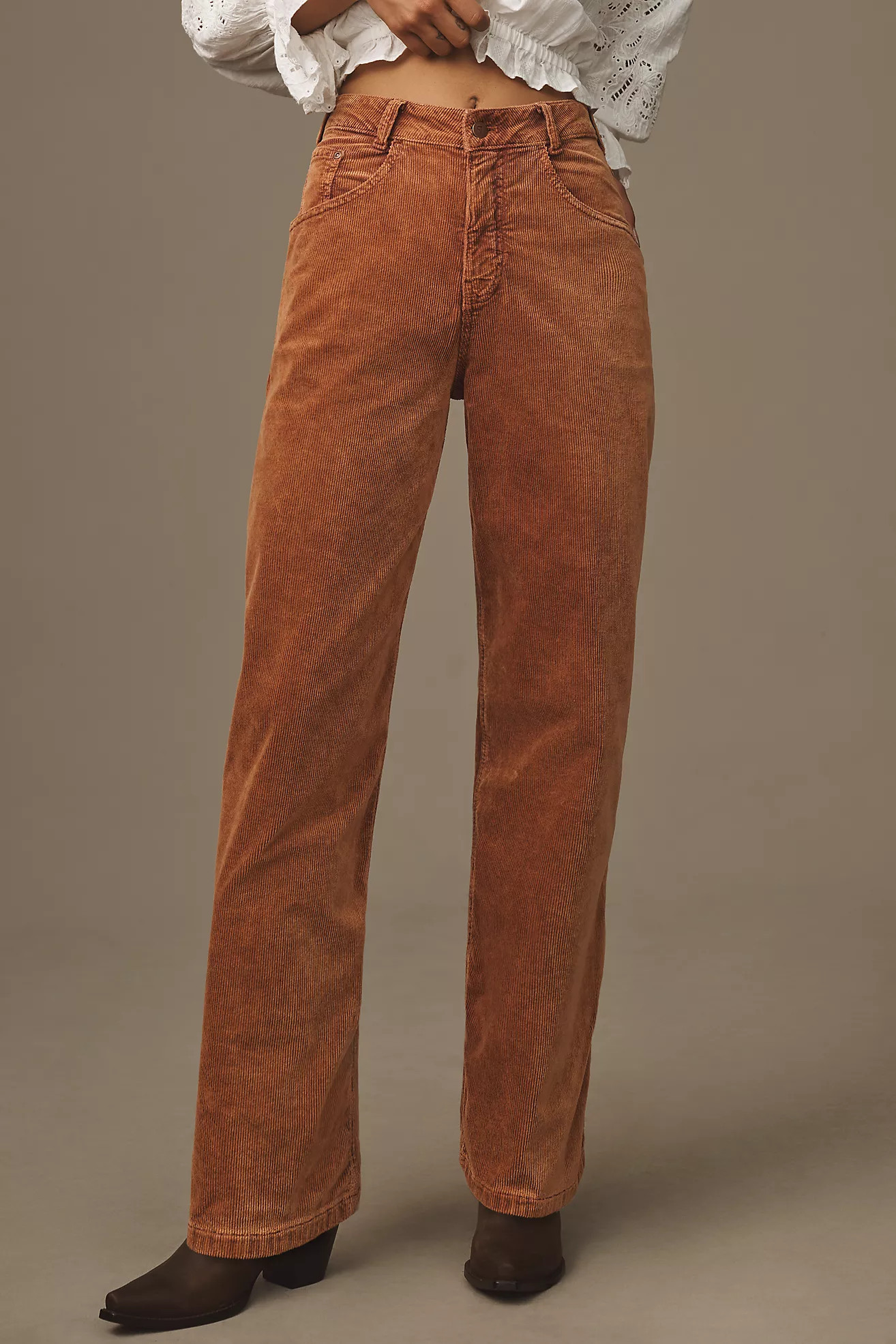 Pilcro Corduroy Relaxed Wide-Leg Pants | Anthropologie (US)