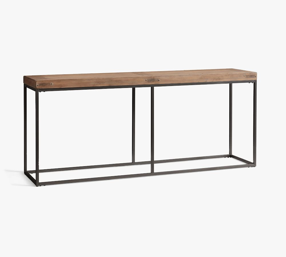 Malcolm 71&amp;quot; Wood Console Table, Glazed Pine | Pottery Barn (US)