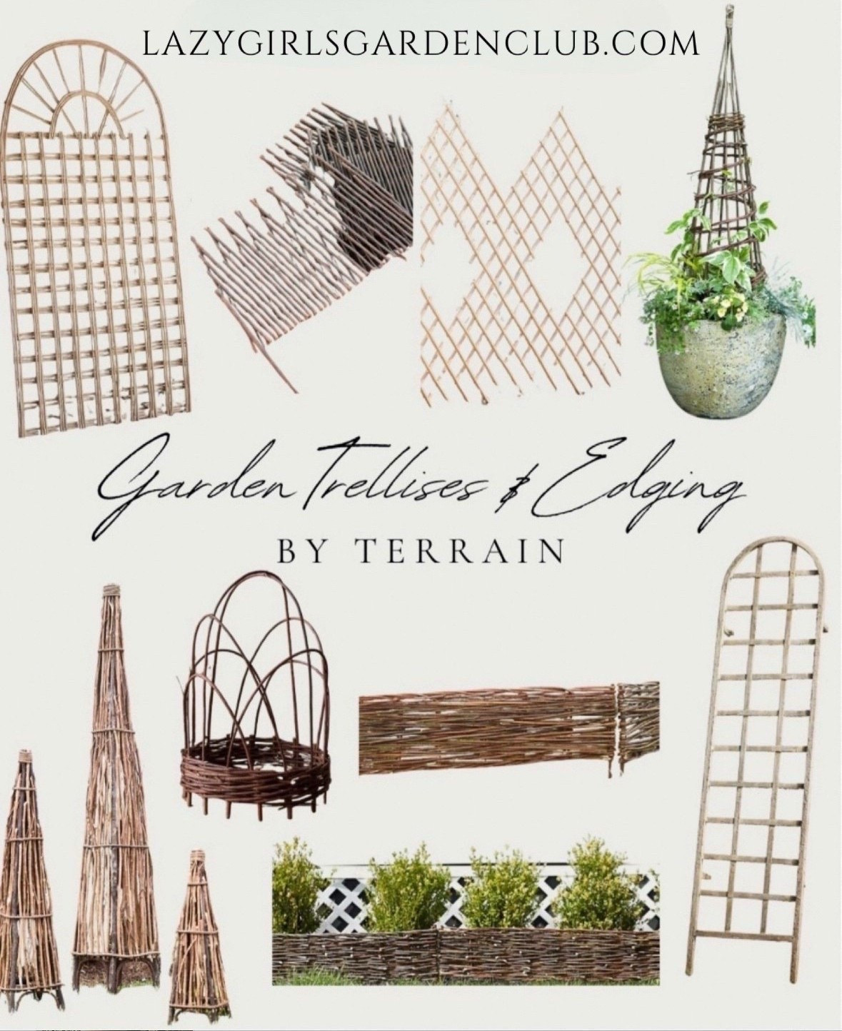 Getting the garden ready for spring and loving these trellises and edging from Terrain. They add just the right touch of charm and help everything look a little more put together without much effort. Such an easy way to freshen things up for the season!


Garden finds, garden fencing, gardening trellis, garden edging, wicker garden edging

#LTKHome #LTKStyleTip #LTKFindsUnder100