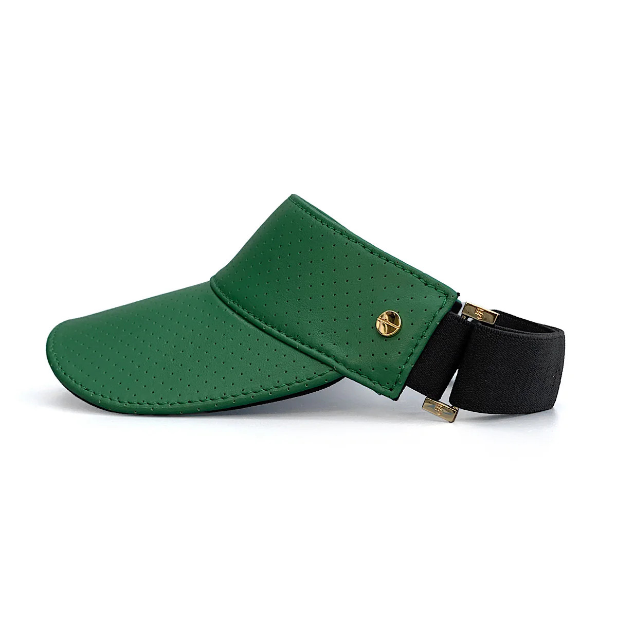 The Visor - Court Green Leather/Navy Trim & Gold | Fenix Sportier