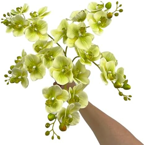 Mythlty 5 Artificial Orchid Flower Stems 18 Inches Real Touch Faux Phalaenopsis Stems Fake Orchid... | Amazon (US)