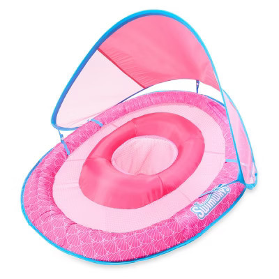 Swimways Sun Canopy Spring Float with Hyper-Flate Valve: Baby Pool Lounger | Target