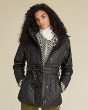 Bonny Quilted Leather Coat | Veronica Beard