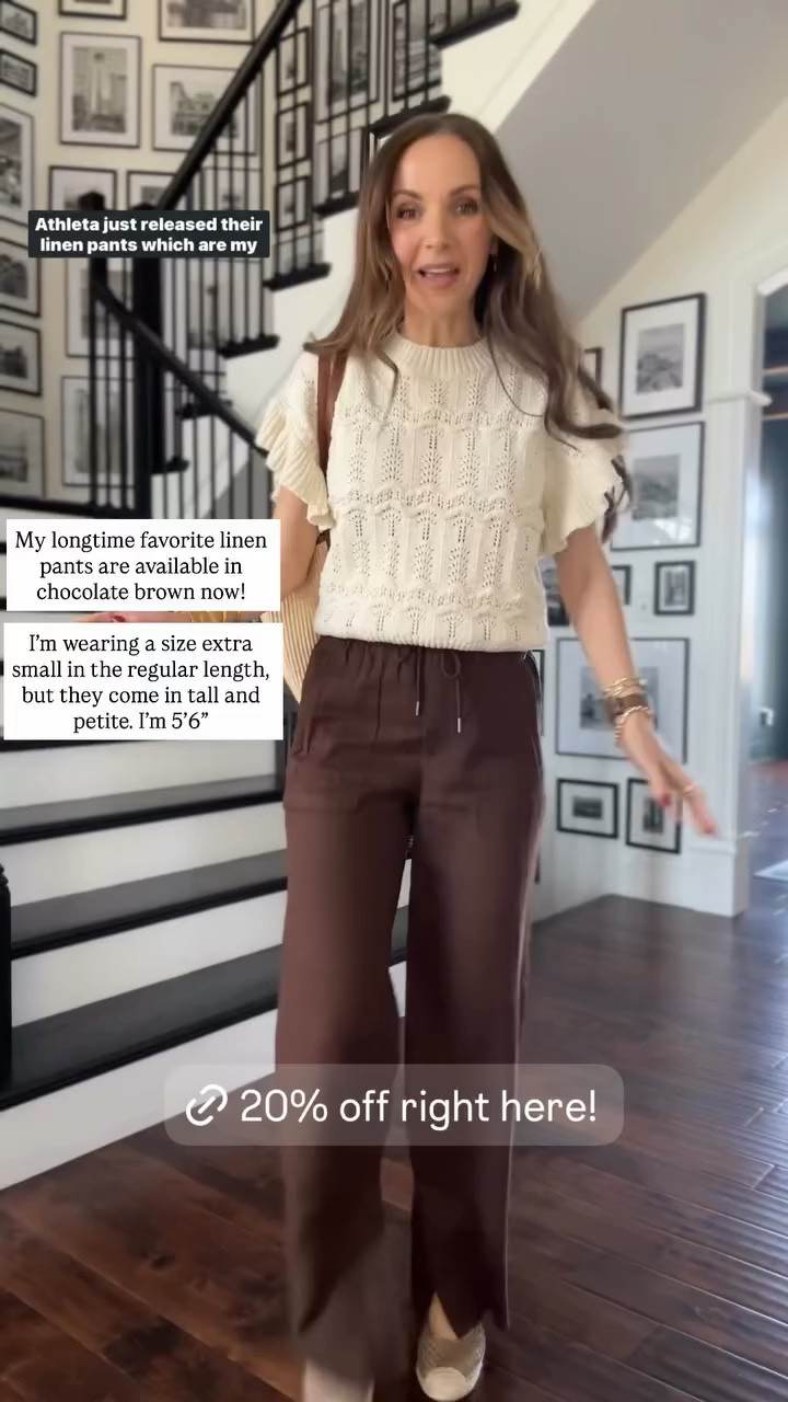 @athleta 20% off linen pants! I am in a XS reg 

#LTKgrwm #LTKootd