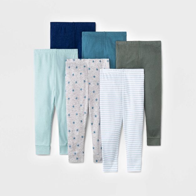Baby Boys' 6pk Basics Pants - Cloud Island™ Blue | Target
