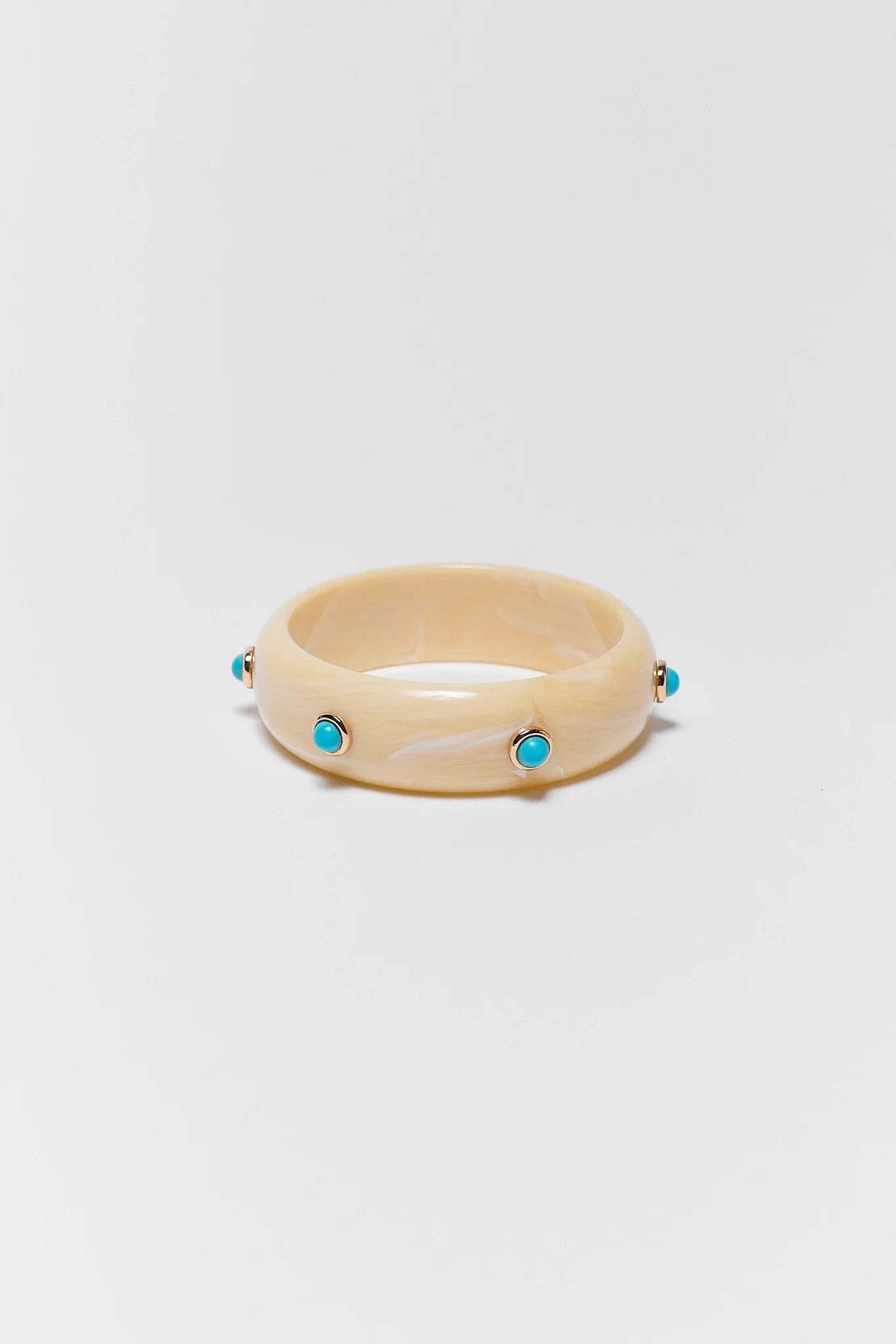 Ivory Studded Bangle Bracelet | Avara