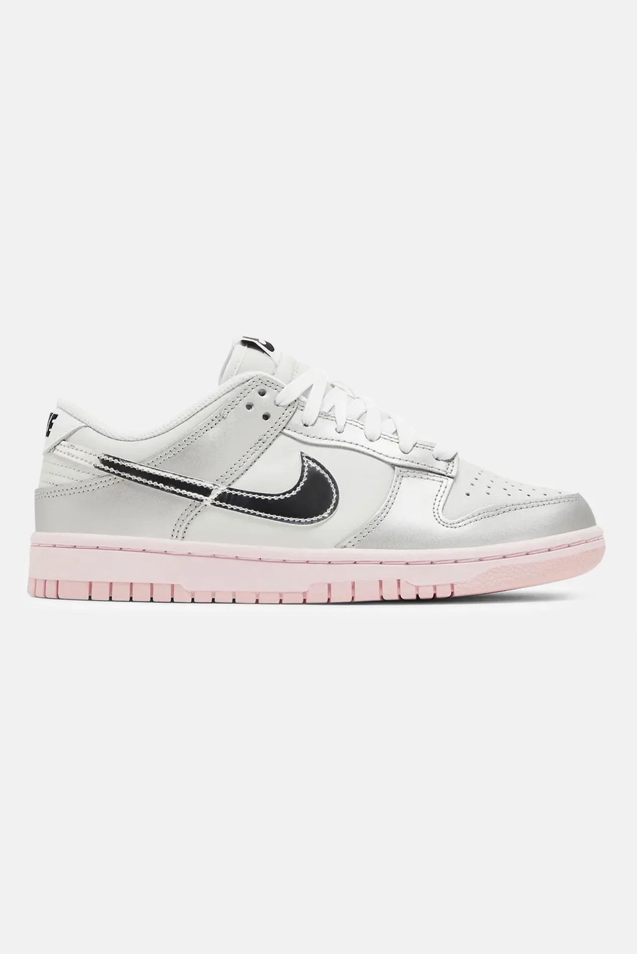 Women's Dunk Low LX 'Metallic Silver/Pink Foam' | Blue & Cream