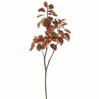 48 in. Red Artificial Cotinus Coggygria Other Everyday Tree in Pot | The Home Depot