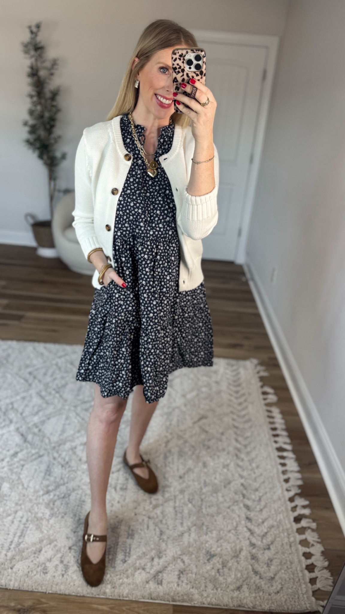 Weekend Walmart Wins try on
Flutter sleeve mini dress- small
Cardigan- small 

#LTKWorkwear #LTKootd