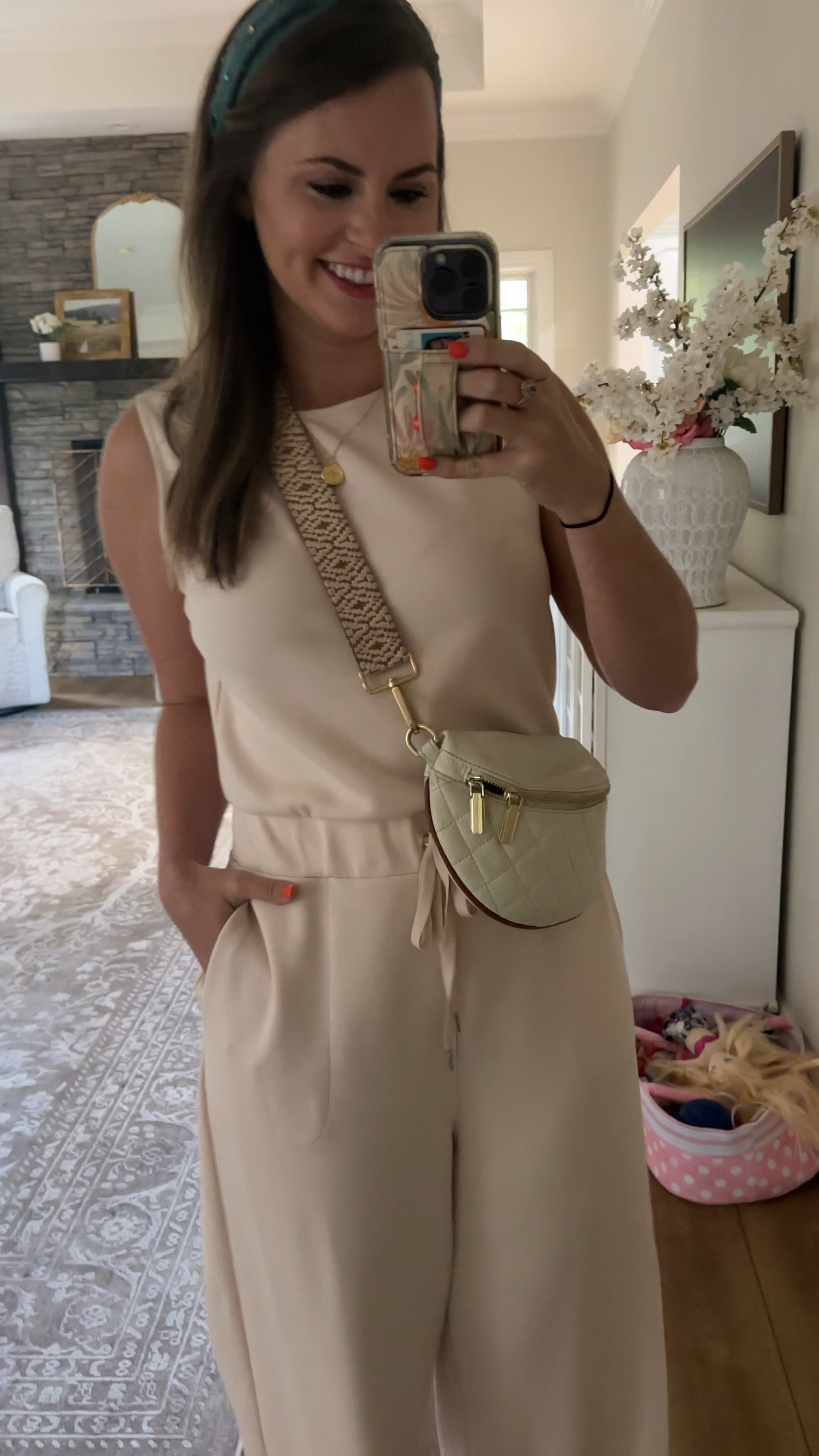 The comfiest jumpsuit from Amazon! Perfect sleeveless style to wear now and into fall. Wide leg jumpsuit is a spanx look & feel alike for a fraction of the price!! Paired it with my quilted cross body bag, guitar strap & slide sandals. Wear as a fall outfit with a cardigan or denim jacket. Perfect for teachers, work, church, date night, etc! 

#LTKFindsUnder50 #LTKVideo #LTKStyleTip
