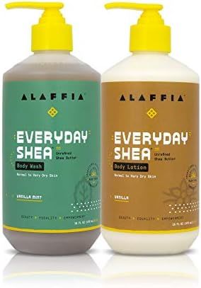 Alaffia - EveryDay Shea Vanilla Lotion and Vanilla Mint Body Wash Cruelty Free, for Normal to Ver... | Amazon (US)