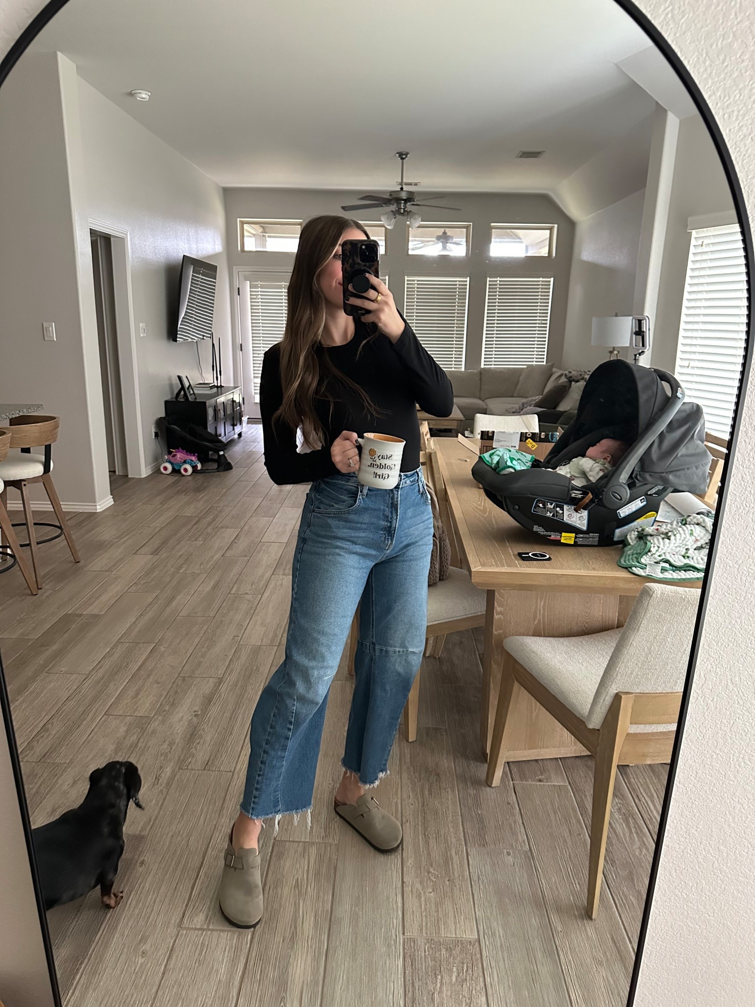 My favorite jeans are sold out, but I linked some similar ones!

Bodysuit - med

❤️

#LTKmomlife #LTKootd