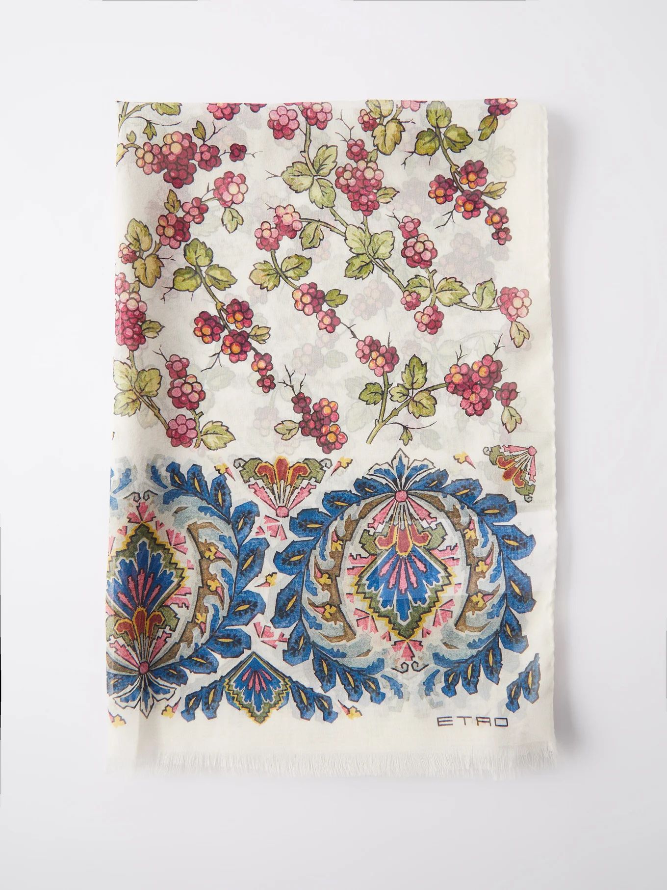 Berry-print silk scarf | Matches (US)