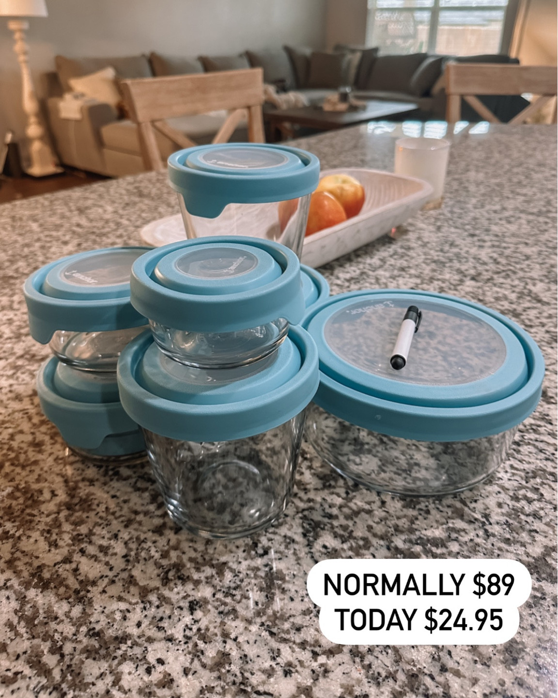 Anchor Hocking TrueSeal Glass Food Storage Containers with