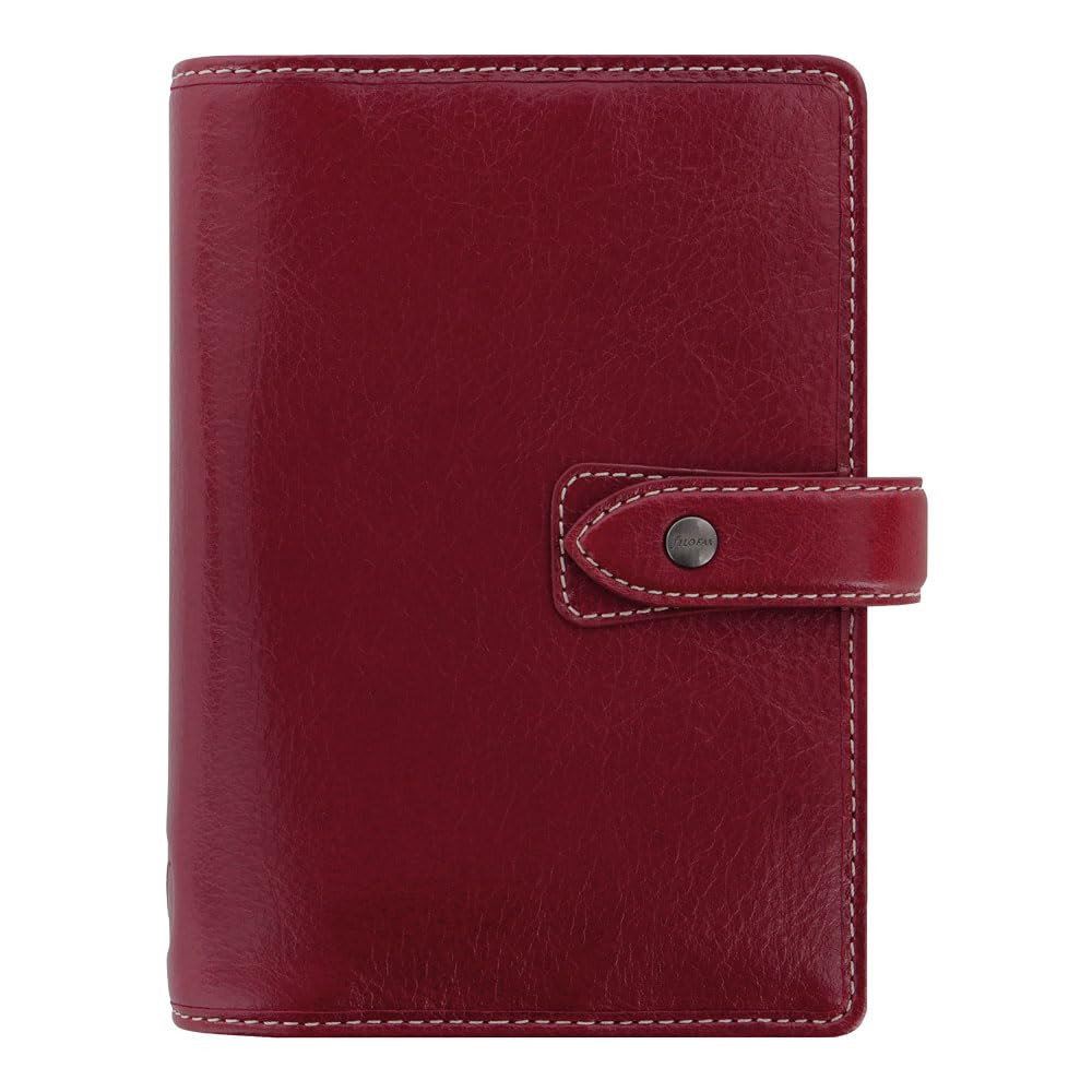 Filofax Malden Organizer, Personal Size, Burgundy - Tactile, Full-Grain Buffalo Leather, Six Ring... | Amazon (US)