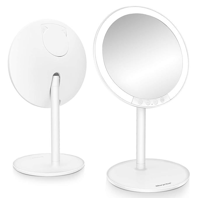 Lighted Makeup Mirror, Morpilot 7.8'' 1X Vanity LED Mirror with 3 Color Modes & 7-Level Adjustabl... | Amazon (US)