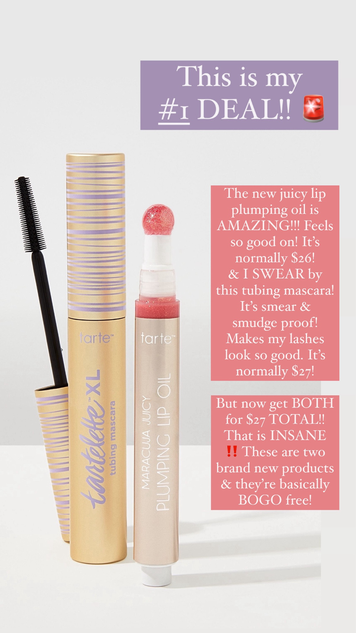 Tarte sale! New tubing mascara and juicy lip oil!

#LTKFindsUnder50 #LTKBeauty #LTKSaleAlert