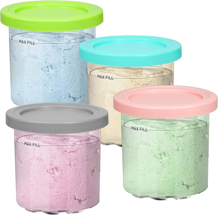 Creami Pint Containers with Lids Compatible with Ninja Creami Ice Cream Maker NC301 NC300 NC299AM... | Amazon (US)
