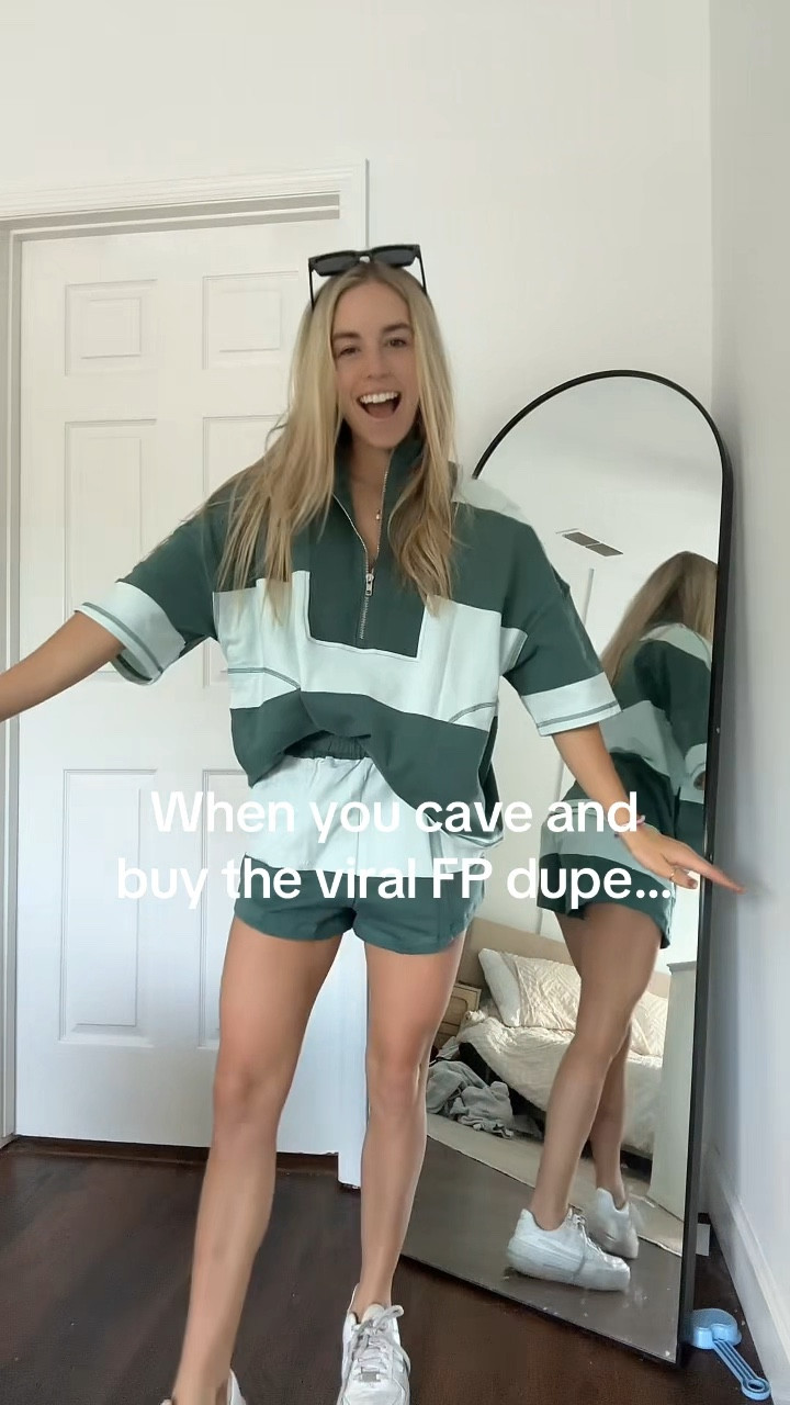 I finally bought the viral free people dupe set from Amazon and I’m so impressed by the quality! So comfy and actually fits perfect. I did XS in both sizes. Perfect set for lounging around the house and also looks put together enough to wear running errands. 

#LTKFallSale #LTKFindsUnder50 #LTKPetite