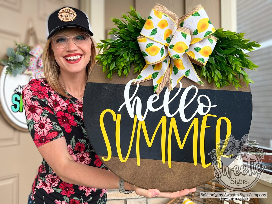 Summer Front Door Decor Summer Wreath Hello Summer Summer Front Door Wreath Summer Door Hanger Su... | Etsy (US)