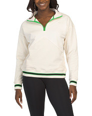 Cotton Classic Color Block Quarter Zip Sweatshirt | Women | Marshalls | Marshalls