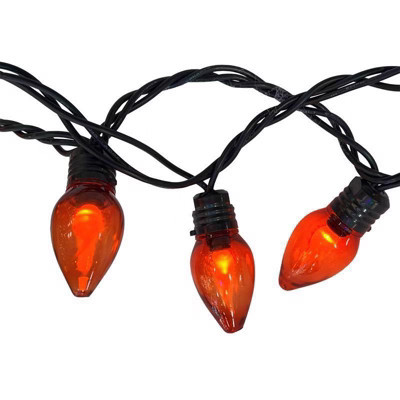 Celebrations Orange 20 ct LED Flicker Flame Halloween String Lights | Target