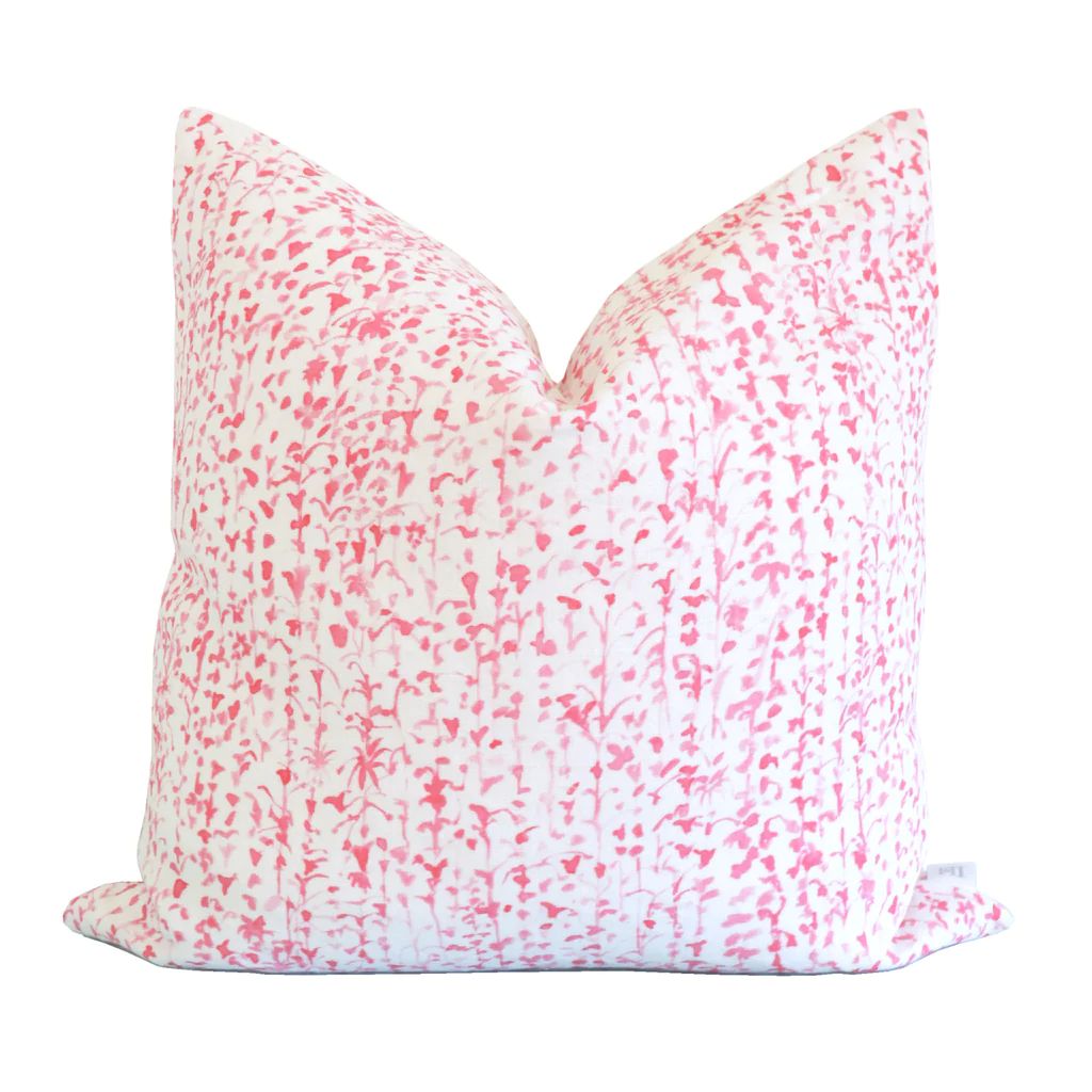 "Jessamine" in Pink Pillow for Lo Home x Junior Sandler | Lo Home by Lauren Haskell Designs
