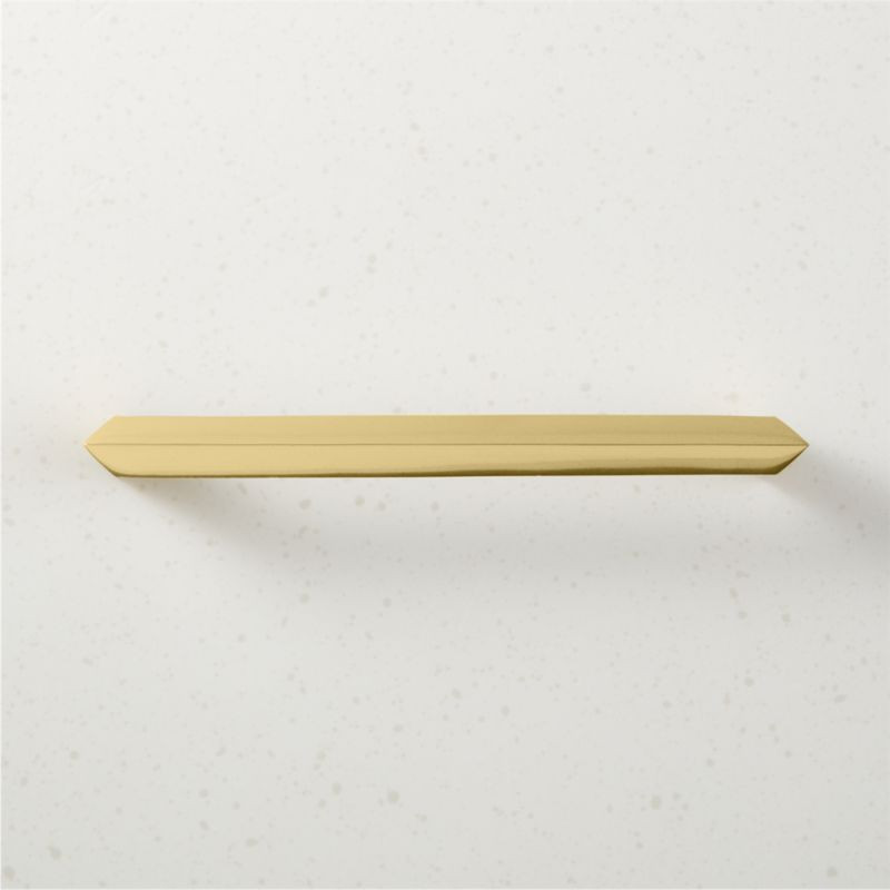 Blaine Brushed Brass Handle 6" + Reviews | CB2 | CB2
