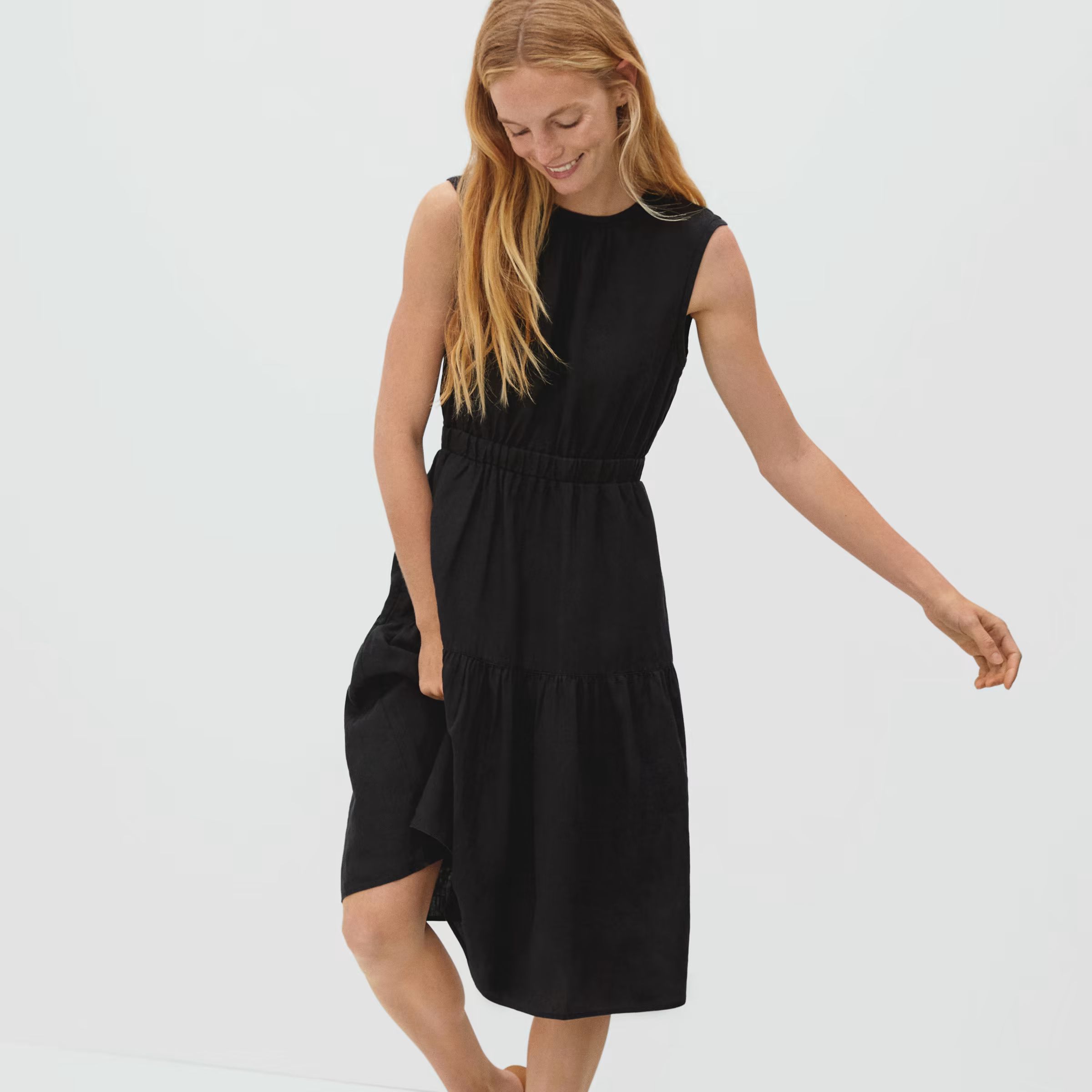 The Linen Open-Back Dress | Everlane