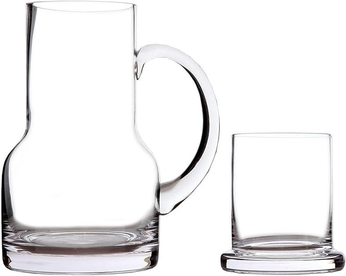 Lily's Home 16 oz Glass Water Carafe for Bedroom or Kitchen - Carafe with Cup Lid & Handle, Perfe... | Amazon (US)