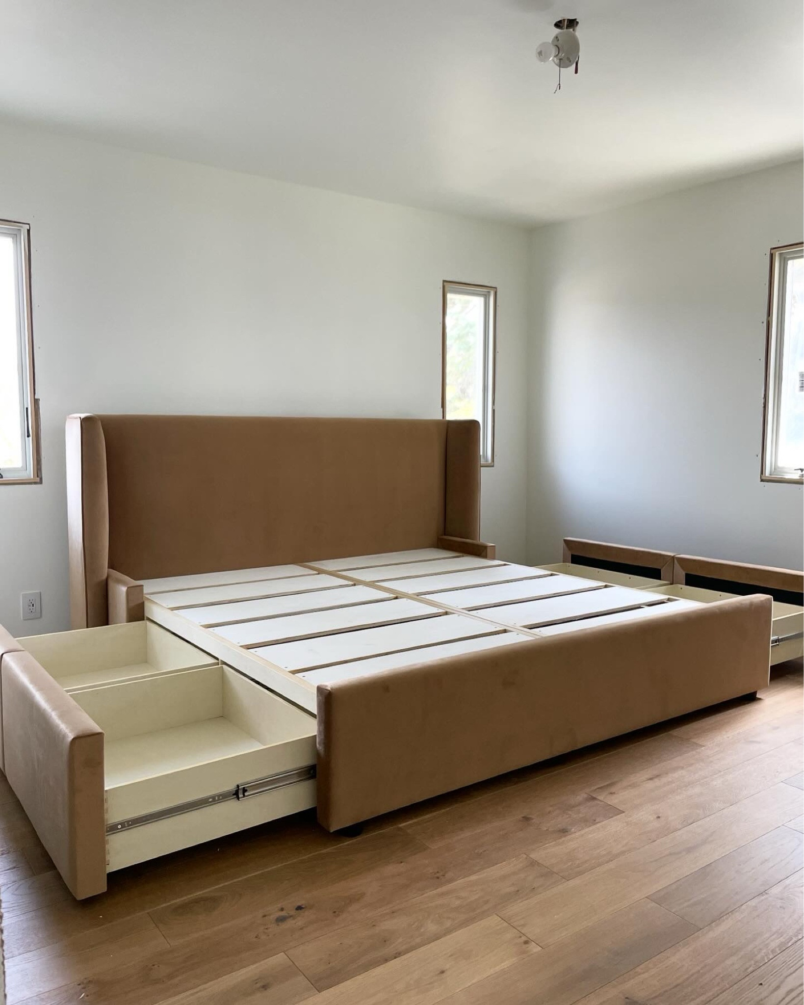 Our bed is on sale! We got a king size and chose the Performance Velvet fabric in Fawn, 45” headboard height, and added storage. There are 4 pullout drawers to store extra bedding, blankets, seasonal clothes, towels or whatever you want!! 🙌

It’s very well made- I would definitely recommend! 

#bedroom #bedgoals #primarysuite

#LTKHome