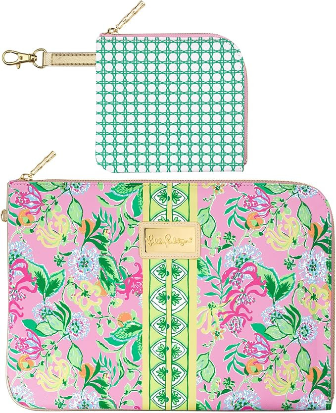 Lilly Pulitzer Padded Tech Sleeve with Small Zip Pouch for Accessories, Cute Laptop Case for Wome... | Amazon (US)