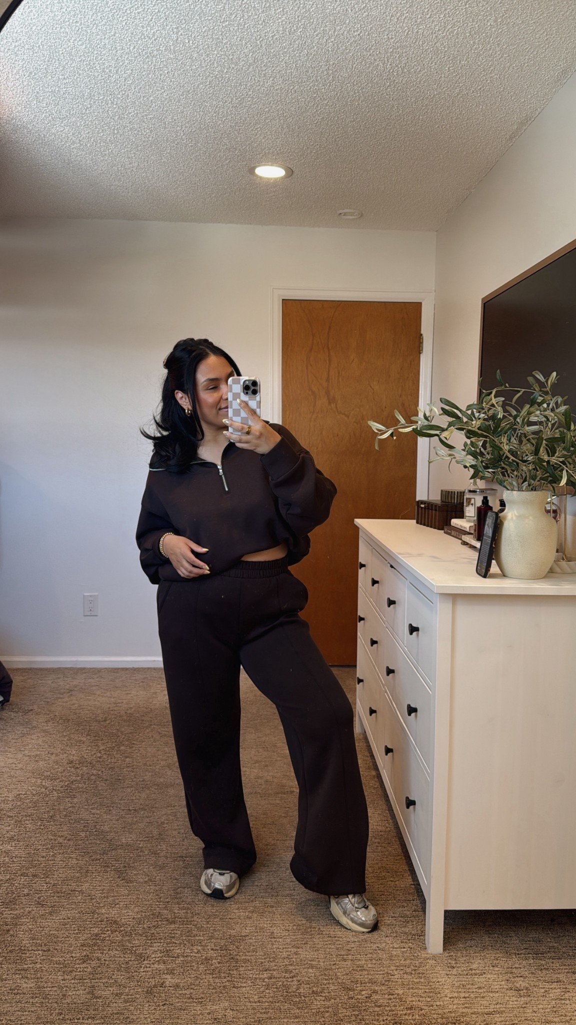 This set is just too good! 
Large in pullover 
Medium in pants 

#LTKmomlife #LTKootd #LTKMidsize