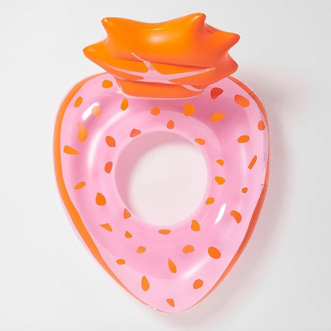 Luxe Tube Pool Ring | Strawberry Pink | Amazon (US)