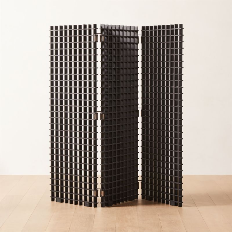 Cervinia Black Grid Panel Room Divider by Gianfranco Frattini | CB2 | CB2