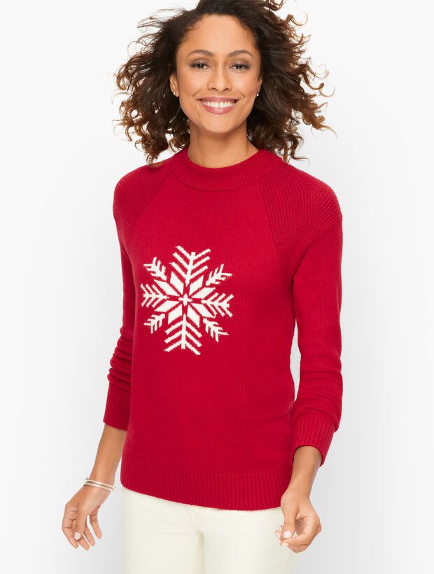 Mockneck Sweater - Snowflake | Talbots