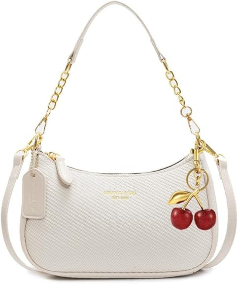 Small Shoulder Bags for Women Y2k Cute Shoulder Purse with Cherry Pendant Trendy Designer Handbag... | Amazon (US)