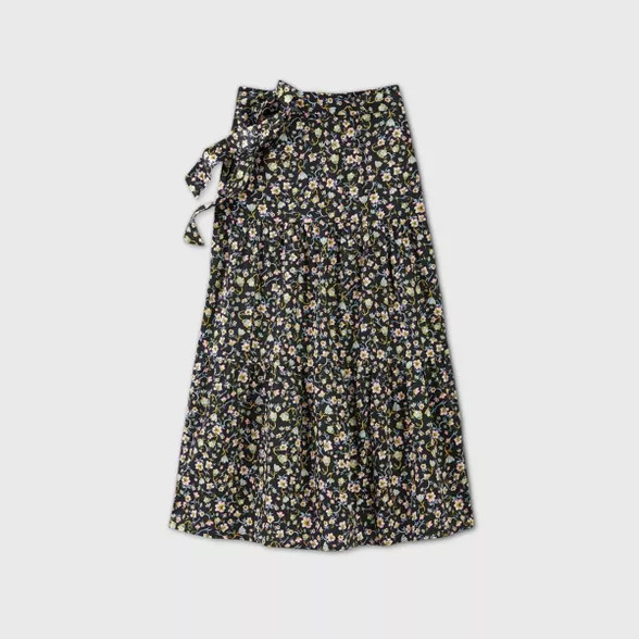 Women's Floral Print Tiered A-Line Maxi Skirt - Who What Wear™ | Target